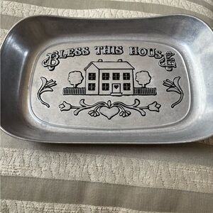 Bless This House Silver Tray